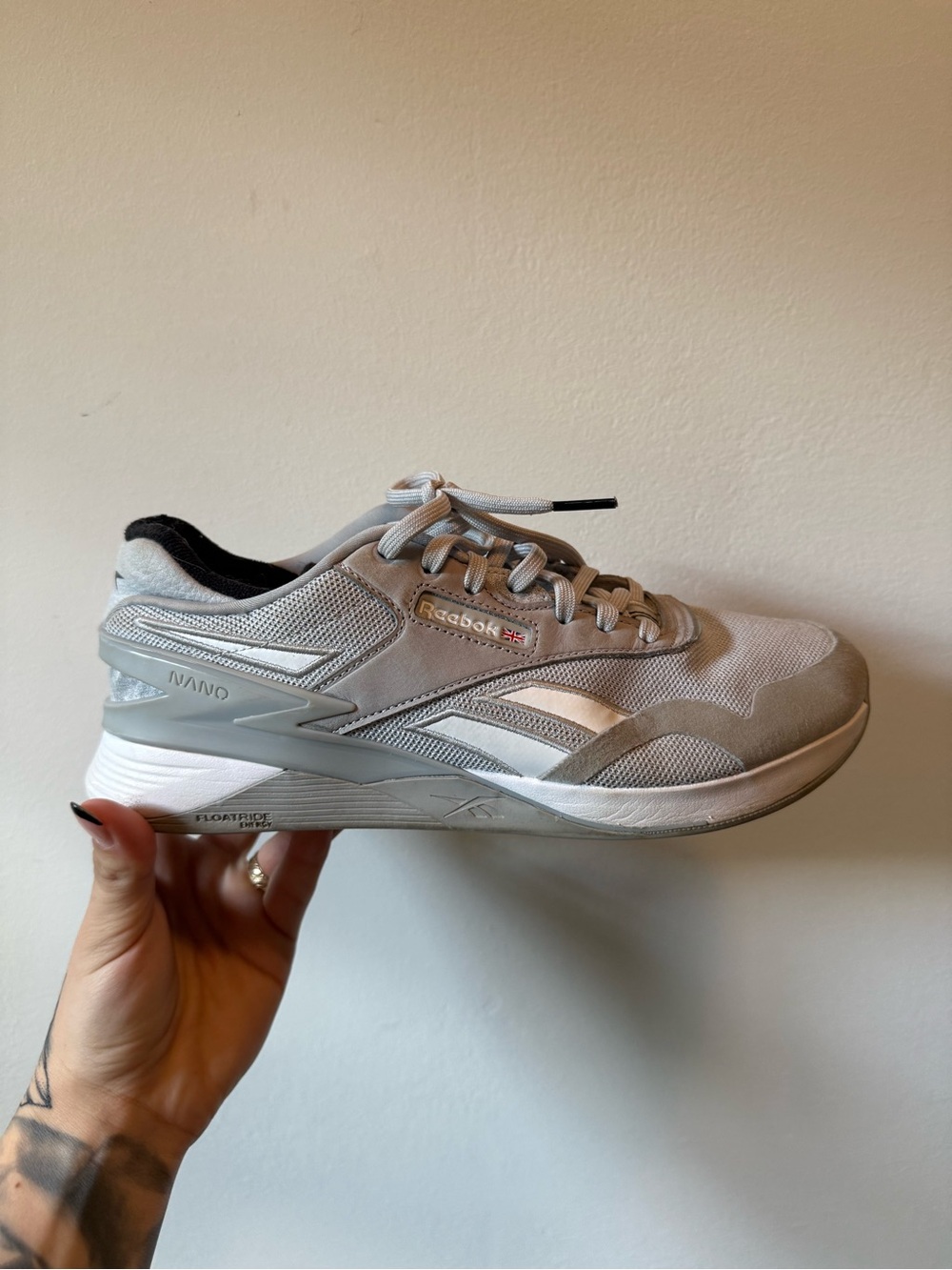 Reebok Light Gray and White Women’s Training Shoe